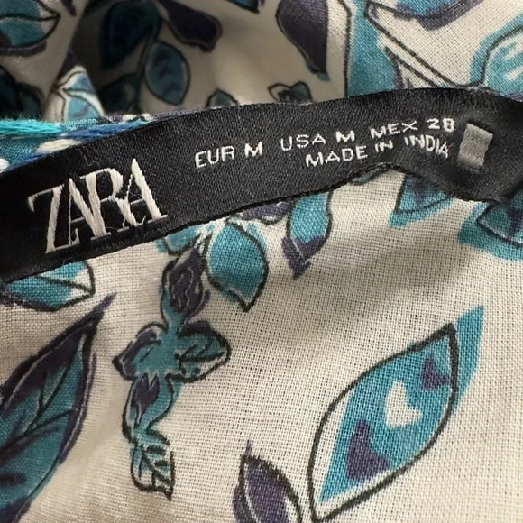 Zara Blue and White Patterned Dress size M(mix8) - Picture 3 of 3